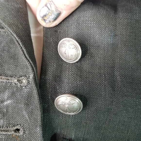 Vincent Jalbert canvas military jacket Art To Wear Avant Garde Handmade France - Picture 13 of 14